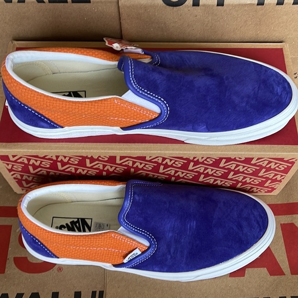 Vans Classic Slip On P&C Royal Blue/ Apricot Buff sneakers WMNS - Picture 4 of 16